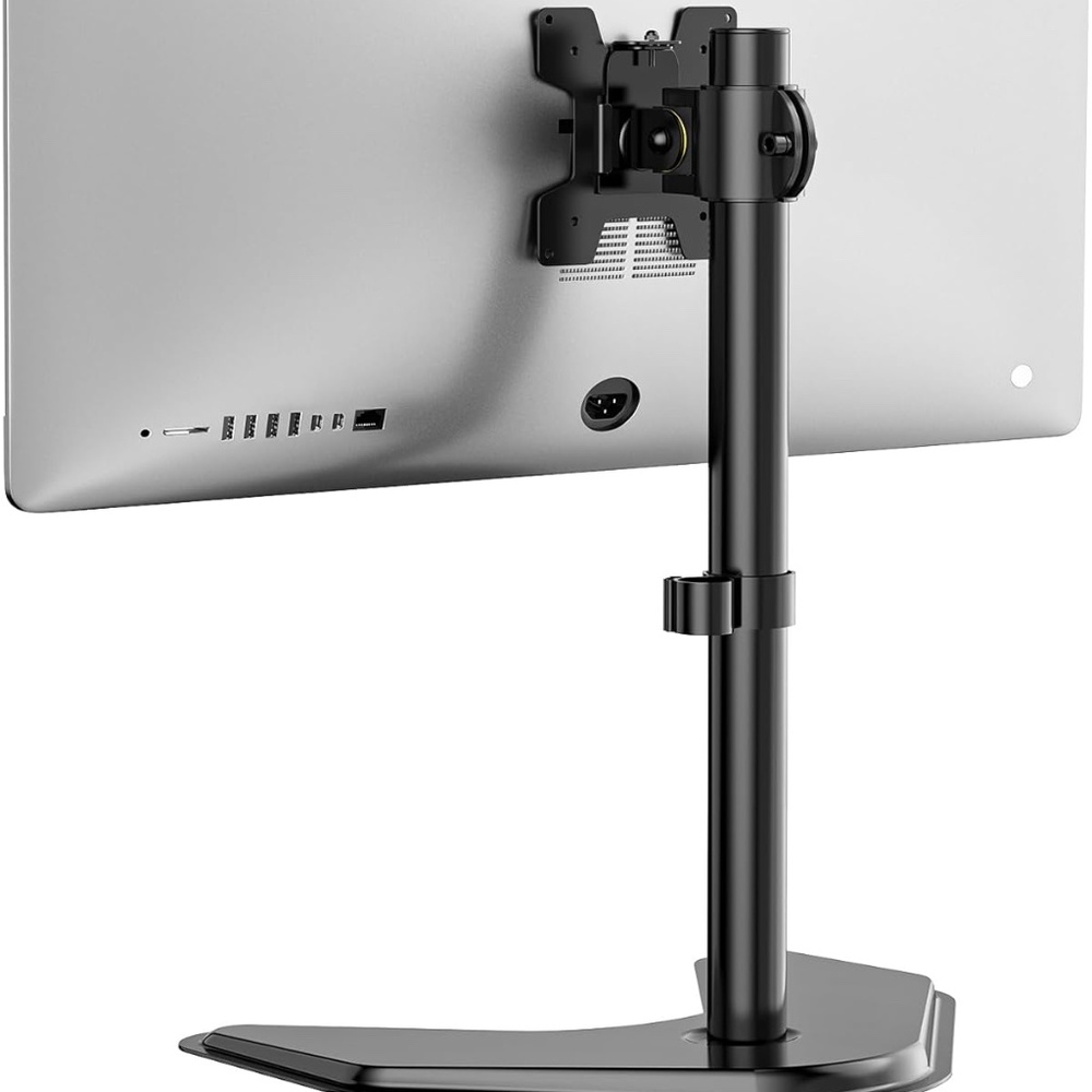WALI Single Monitor Stand, Adjustable Monitor Stand for One Screen up to 32inch